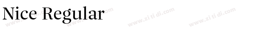Nice Regular字体字体转换